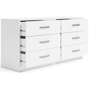 Flannia - White - Six Drawer Dresser - 29'' Height-Washburn's Home Furnishings