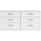 Flannia - White - Six Drawer Dresser - 29'' Height-Washburn's Home Furnishings