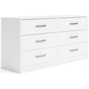 Flannia - White - Six Drawer Dresser - 29'' Height-Washburn's Home Furnishings