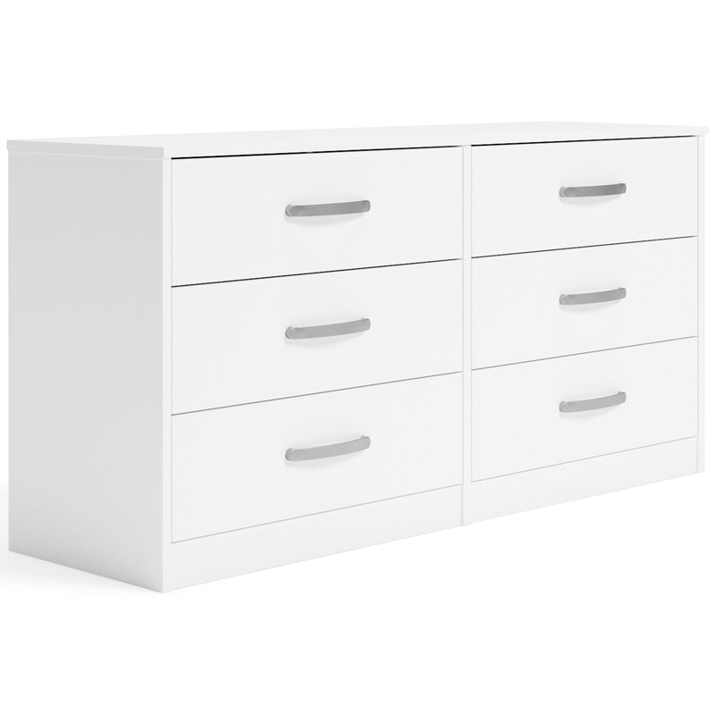 Flannia - White - Six Drawer Dresser - 29'' Height-Washburn's Home Furnishings