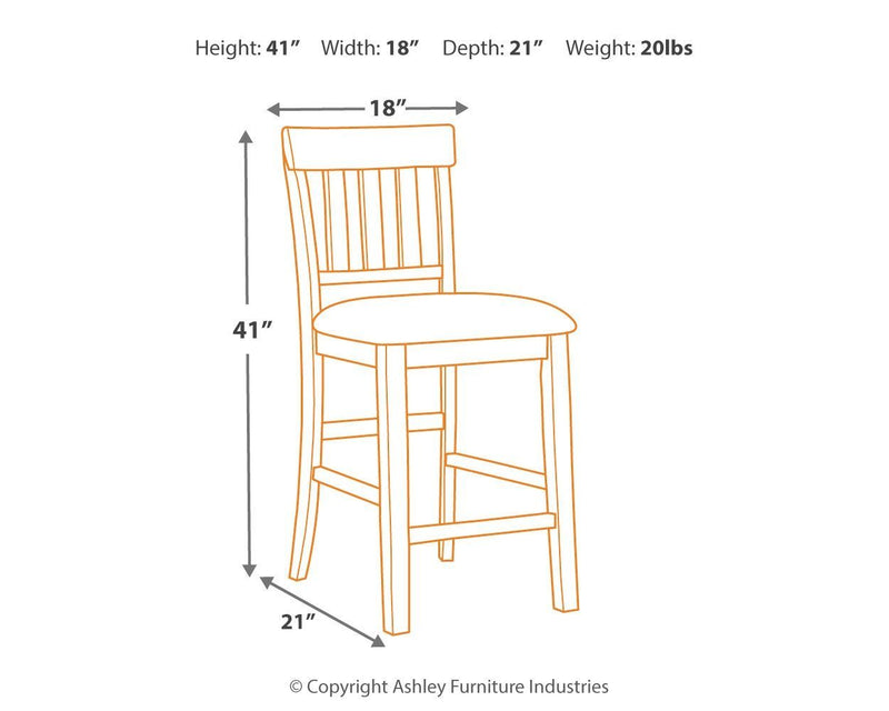 Flaybern - Brown - Counter Height Bar Stool (set Of 2)-Washburn's Home Furnishings