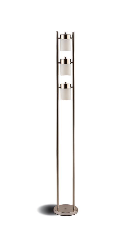 Floor Lamp With 3 Swivel Lights - Silver-Washburn's Home Furnishings