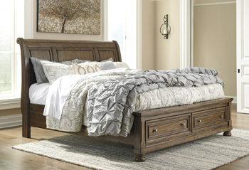 Flynnter - Medium Brown - Queen Sleigh Headboard-Washburn's Home Furnishings