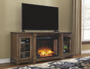 Flynnter - Medium Brown - Xl Tv Stand W/fireplace Option-Washburn's Home Furnishings