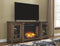 Flynnter - Medium Brown - Xl Tv Stand W/fireplace Option-Washburn's Home Furnishings