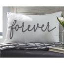 Forever - White/gray - Pillow (4/cs)-Washburn's Home Furnishings