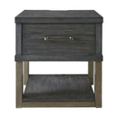 Forleeza - Dark Gray - Rectangular End Table-Washburn's Home Furnishings