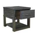 Forleeza - Dark Gray - Rectangular End Table-Washburn's Home Furnishings