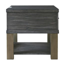 Forleeza - Dark Gray - Rectangular End Table-Washburn's Home Furnishings