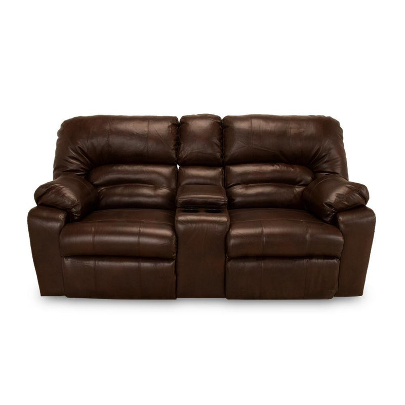 Franklin Dakota Reclining Loveseat W/Console in Java-Washburn's Home Furnishings