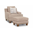 Franklin Hobbs Chair and Ottoman in Sandstone-Washburn's Home Furnishings