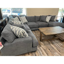 Franklin Journey Sectional w/Right Chaise in Merriville Graphite-Washburn's Home Furnishings