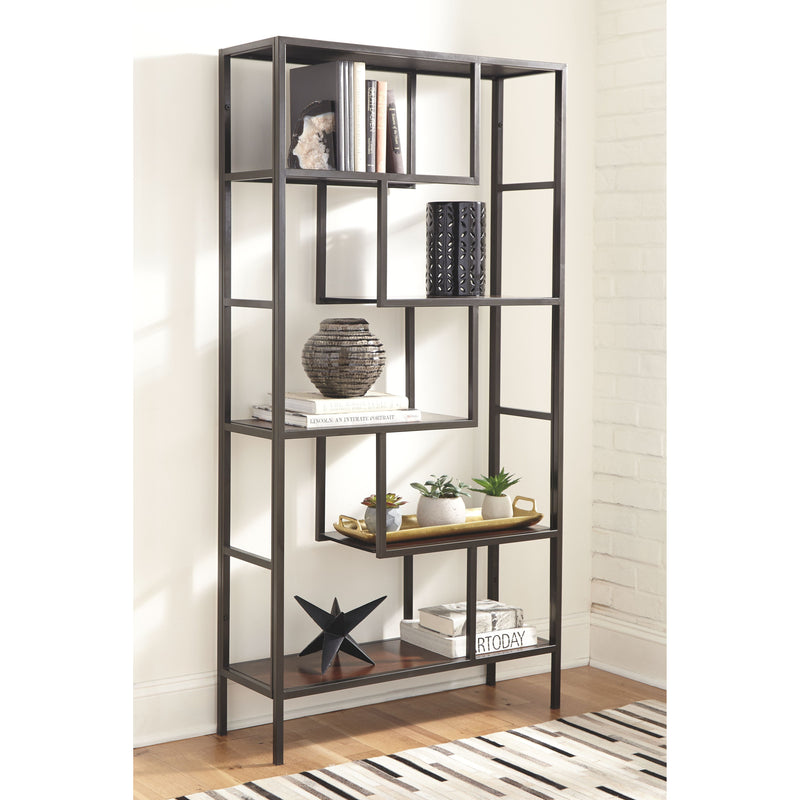 Frankwell - Brown/black - Bookcase-Washburn's Home Furnishings