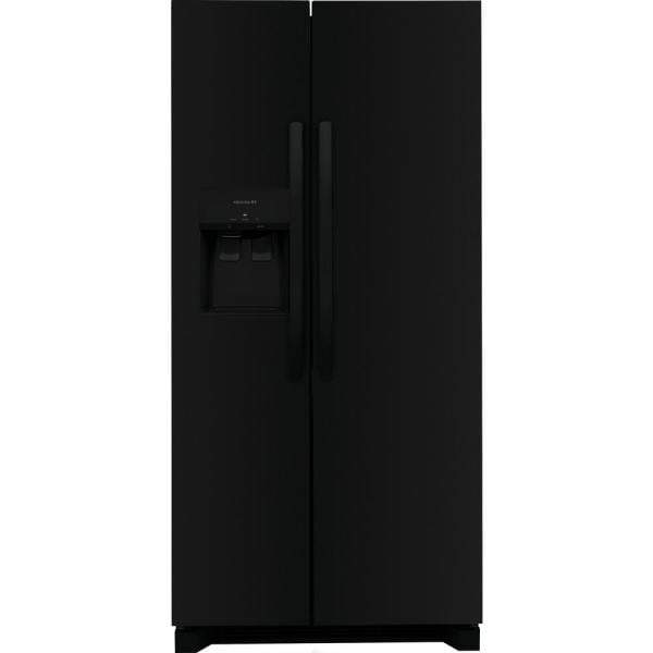 Frigidaire 22.2 Cu Ft Side by Side Refrigerator in Black-Washburn's Home Furnishings