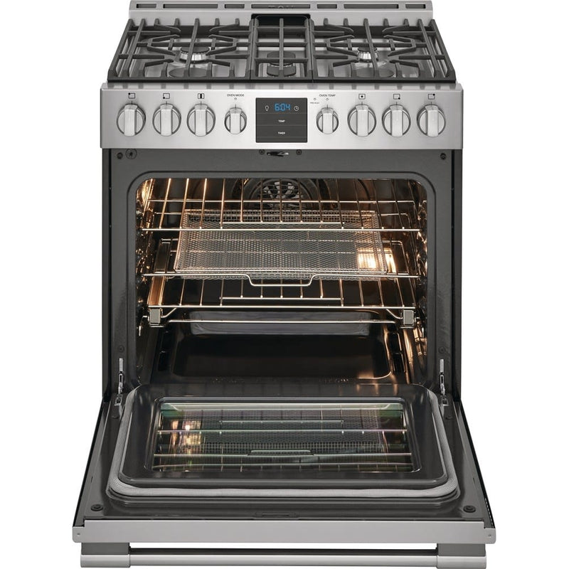 Frigidaire Professional 30" Gas Range W/Air Fryer in Stainless-Washburn's Home Furnishings