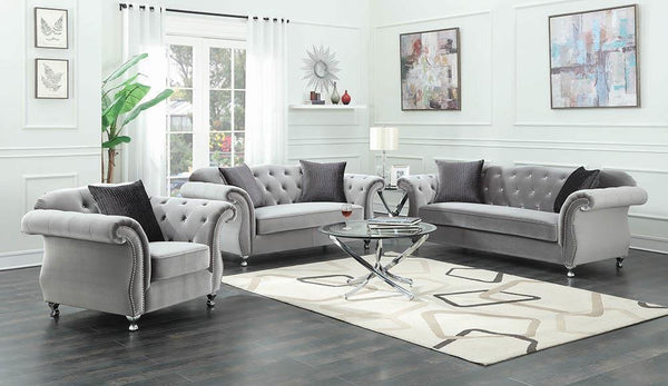 Frostine - Loveseat - Pearl Silver-Washburn's Home Furnishings