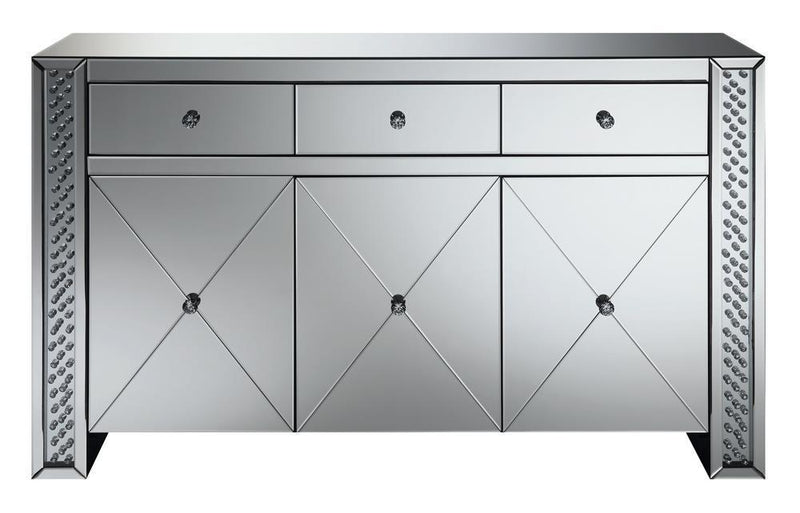 Fueyes - 3-drawer Accent Cabinet - Silver-Washburn's Home Furnishings