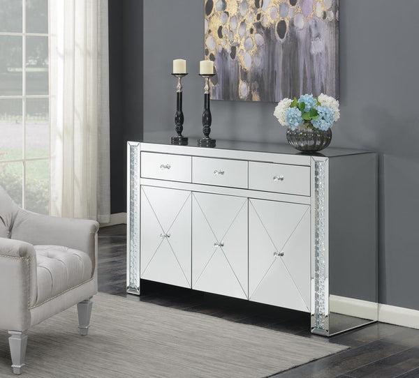 Fueyes - 3-drawer Accent Cabinet - Silver-Washburn's Home Furnishings