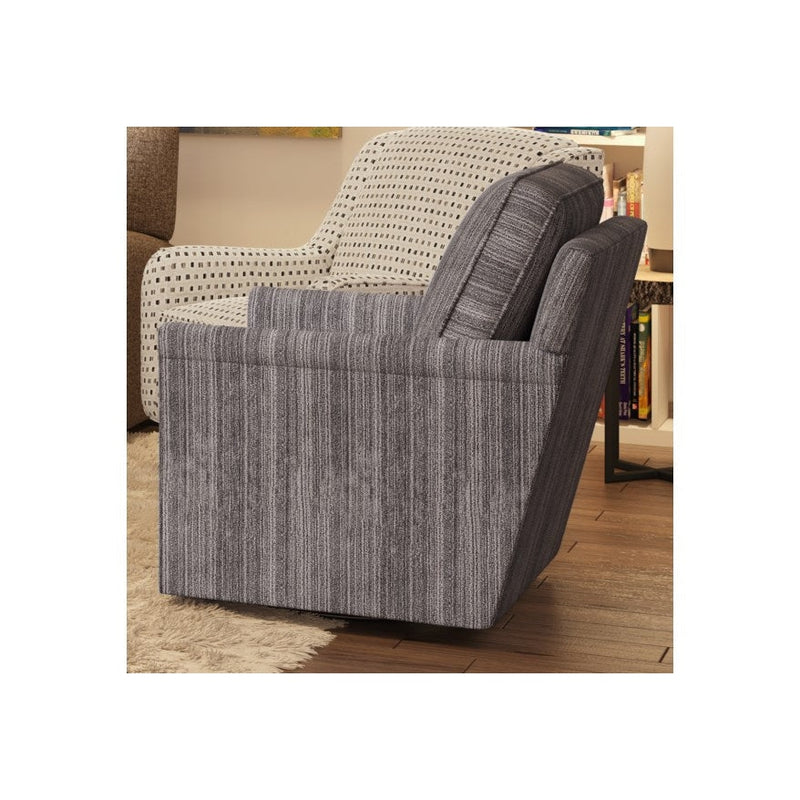 Fusion Swivel Glider in Payton Charcoal-Washburn's Home Furnishings