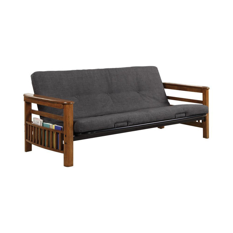 Futon Frame With Magazine Racks - Brown-Washburn's Home Furnishings