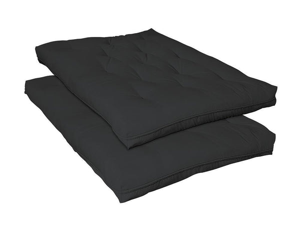 Futon Mattresses Deluxe Innerspring Futon Pad - Black-Washburn's Home Furnishings