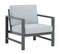 Fynnegan - Gray - Lounge Chair W/cushion (2/cn)-Washburn's Home Furnishings