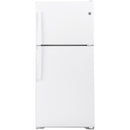 GE 21.9cf Top Freezer Refrigerator in White-Washburn's Home Furnishings