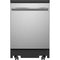 GE 24" Stainless Steel Interior Portable Dishwasher with Sanitize Cycle - Stainless Steel-Washburn's Home Furnishings