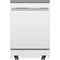 GE 24" Stainless Steel Interior Portable Dishwasher with Sanitize Cycle - White-Washburn's Home Furnishings