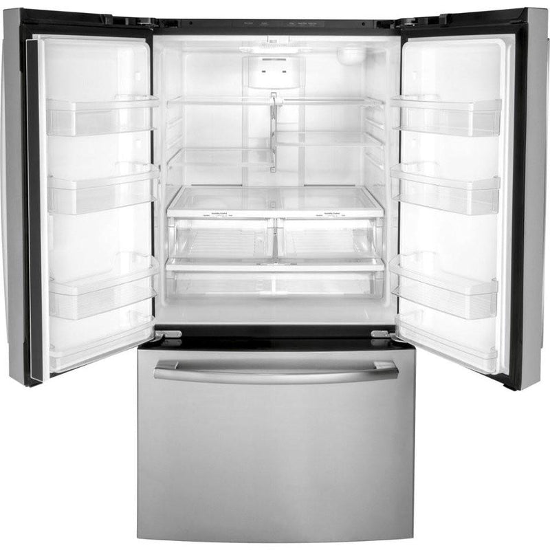 GE 27cf French Door Refrigerator in S/S-Washburn's Home Furnishings