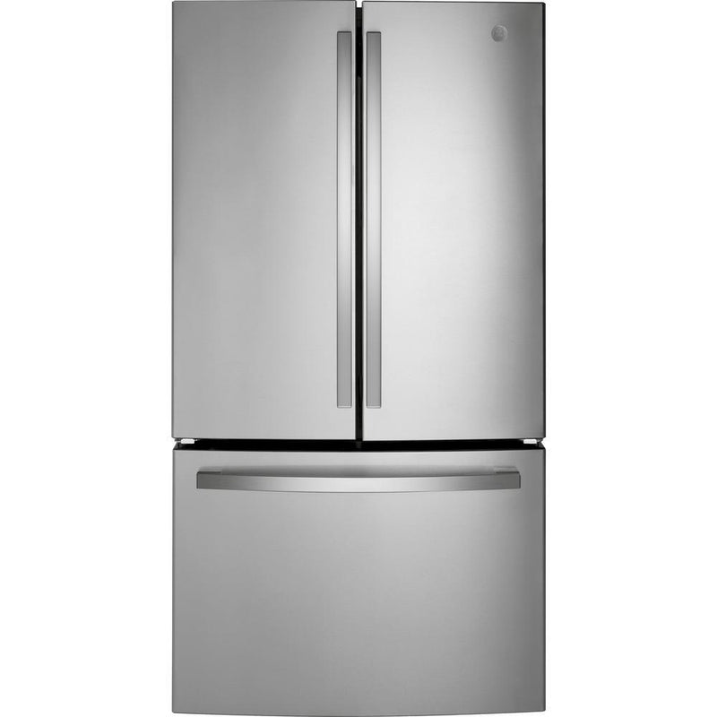 GE 27cf French Door Refrigerator in S/S-Washburn's Home Furnishings