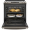 GE - 5.3 Cu. Ft. Self-Cleaning Slide-In Electric Range - Slate-Washburn's Home Furnishings