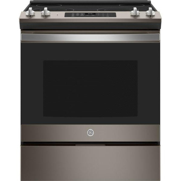 GE - 5.3 Cu. Ft. Self-Cleaning Slide-In Electric Range - Slate-Washburn's Home Furnishings