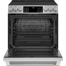 GE Cafe 30" Slide In Electric Range in Stainless-Washburn's Home Furnishings