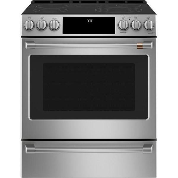 GE Cafe 30" Slide In Electric Range in Stainless-Washburn's Home Furnishings