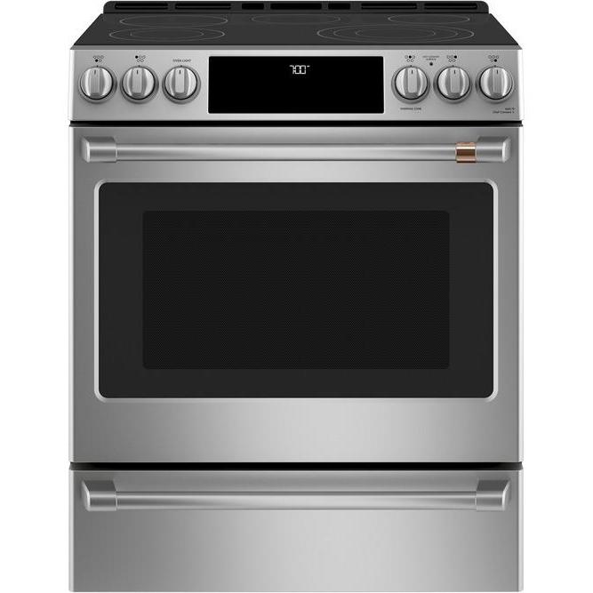 GE Cafe 30" Slide In Electric Range in Stainless-Washburn's Home Furnishings