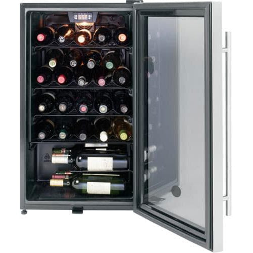 GE Wine Center - Stainless Steel w/ Black Case-Washburn's Home Furnishings