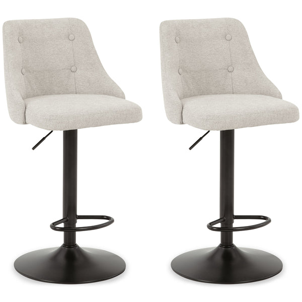 Gaddison - Beige/black - Bar Height Bar Stool (set Of 2)-Washburn's Home Furnishings