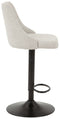 Gaddison - Beige/black - Tall Uph Swivel Barstool(2/cn)-Washburn's Home Furnishings