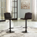 Gaddison - Brown/black - Bar Height Bar Stool (set Of 2)-Washburn's Home Furnishings