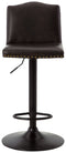 Gaddison - Brown/black - Tall Uph Swivel Barstool(2/cn)-Washburn's Home Furnishings