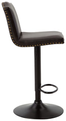 Gaddison - Brown/black - Tall Uph Swivel Barstool(2/cn)-Washburn's Home Furnishings