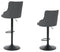 Gaddison - Gray/black - Tall Uph Swivel Barstool(2/cn)-Washburn's Home Furnishings