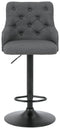 Gaddison - Gray/black - Tall Uph Swivel Barstool(2/cn)-Washburn's Home Furnishings