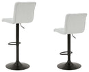 Gaddison - Light Beige/black - Bar Height Bar Stool (set Of 2)-Washburn's Home Furnishings