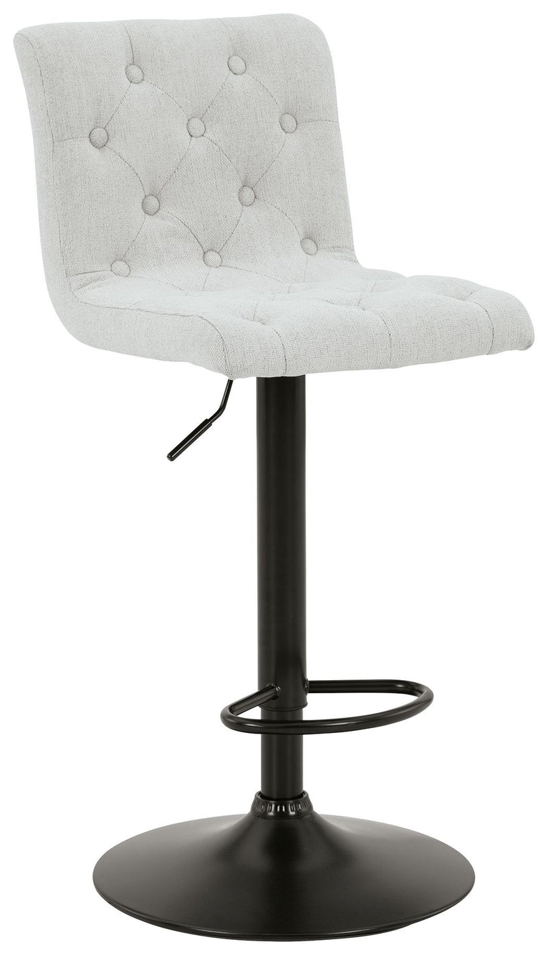 Gaddison - Light Beige/black - Tall Uph Swivel Barstool(2/cn)-Washburn's Home Furnishings