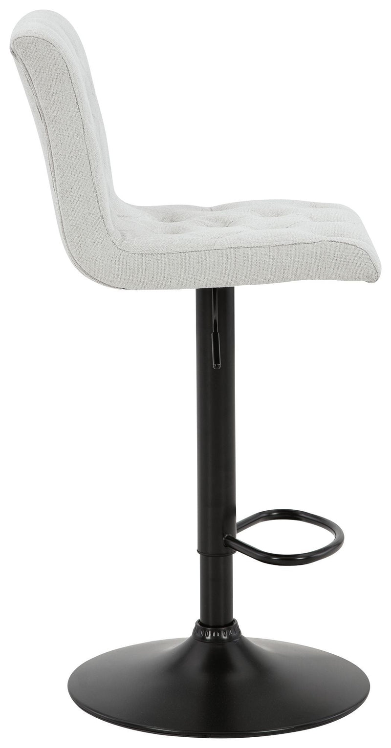 Gaddison - Light Beige/black - Tall Uph Swivel Barstool(2/cn)-Washburn's Home Furnishings