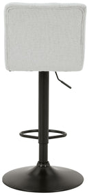 Gaddison - Light Beige/black - Tall Uph Swivel Barstool(2/cn)-Washburn's Home Furnishings