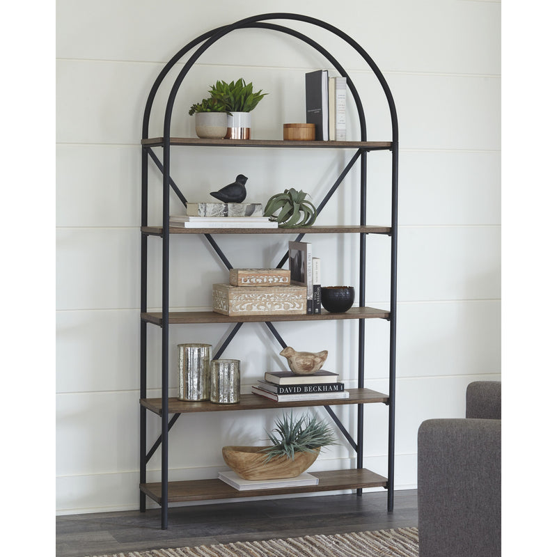 Galtbury - Brown/black - Bookcase-Washburn's Home Furnishings