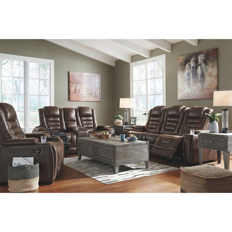 Game - Brown Dark - Pwr Recliner/adj Headrest-Washburn's Home Furnishings